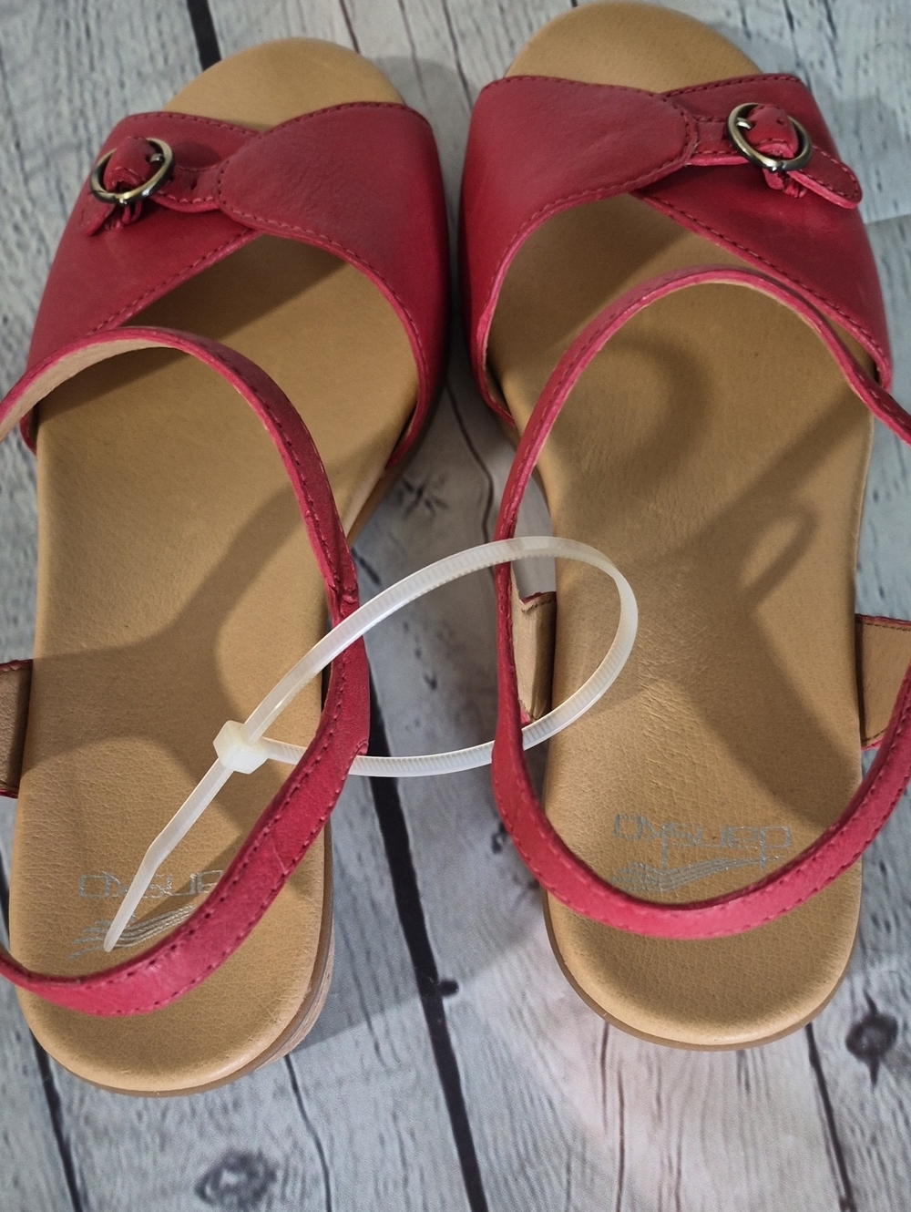 Dansko Tessie Orange Open-Toe Adjustable Slingback Heeled Sandal (US 6.5-7) 37 - Picture 5 of 9